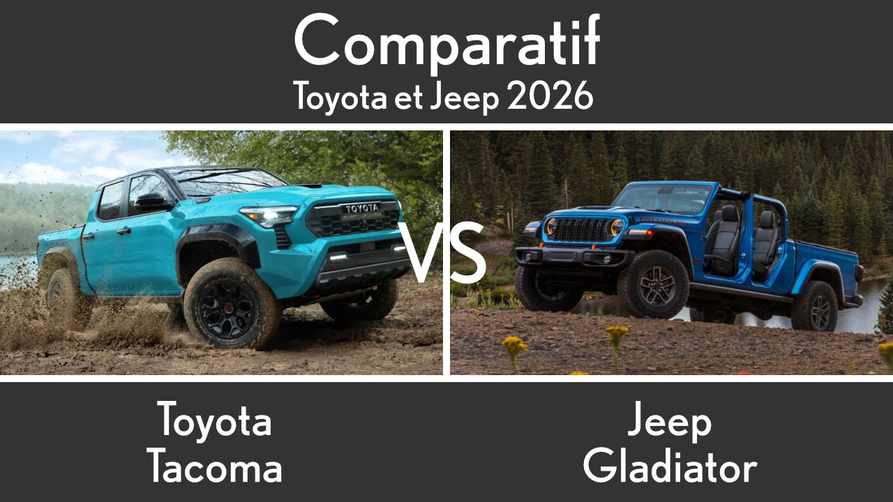 Toyota Tacoma vs Jeep Gladiator : Les différences