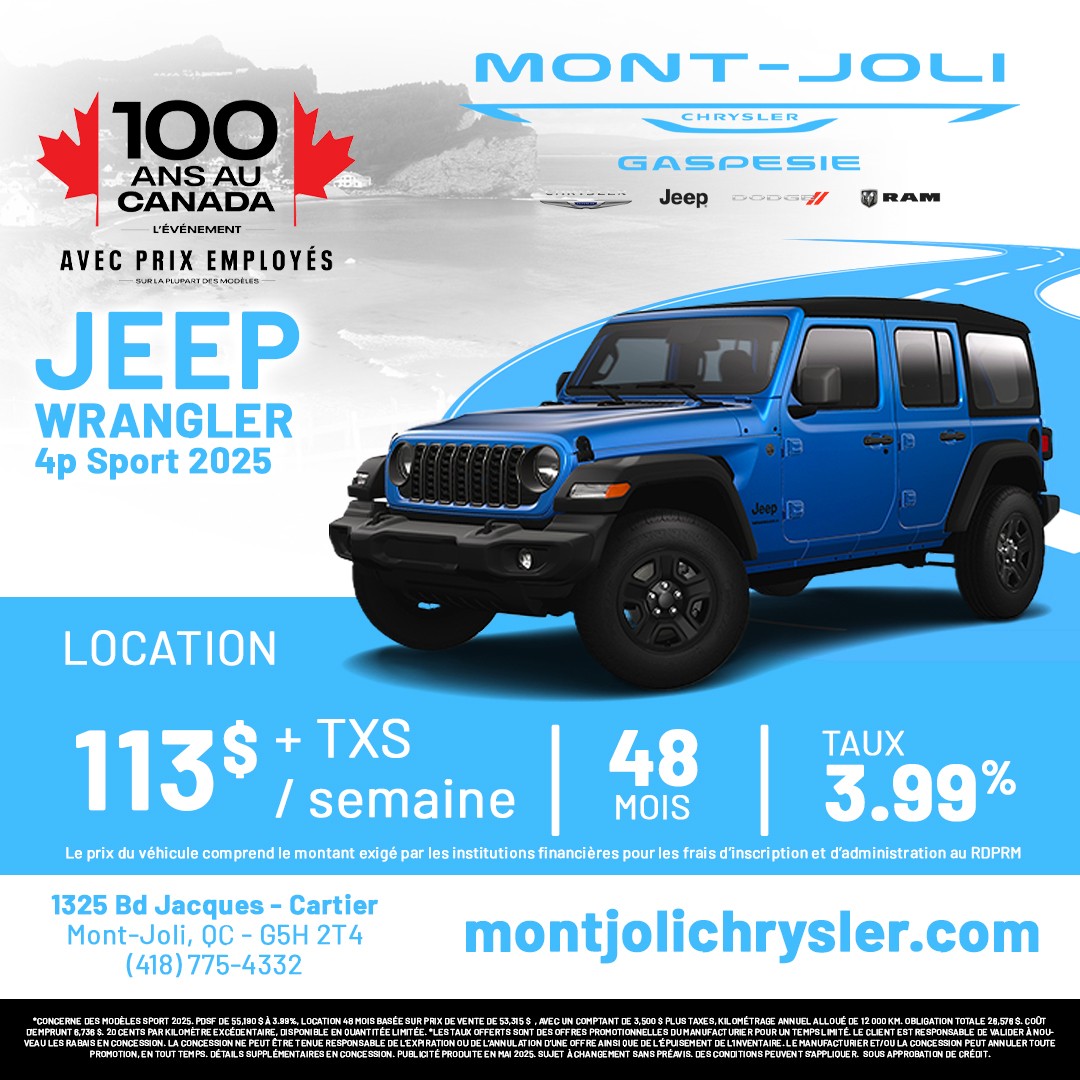 Jeep Wrangler Sport 4 portes