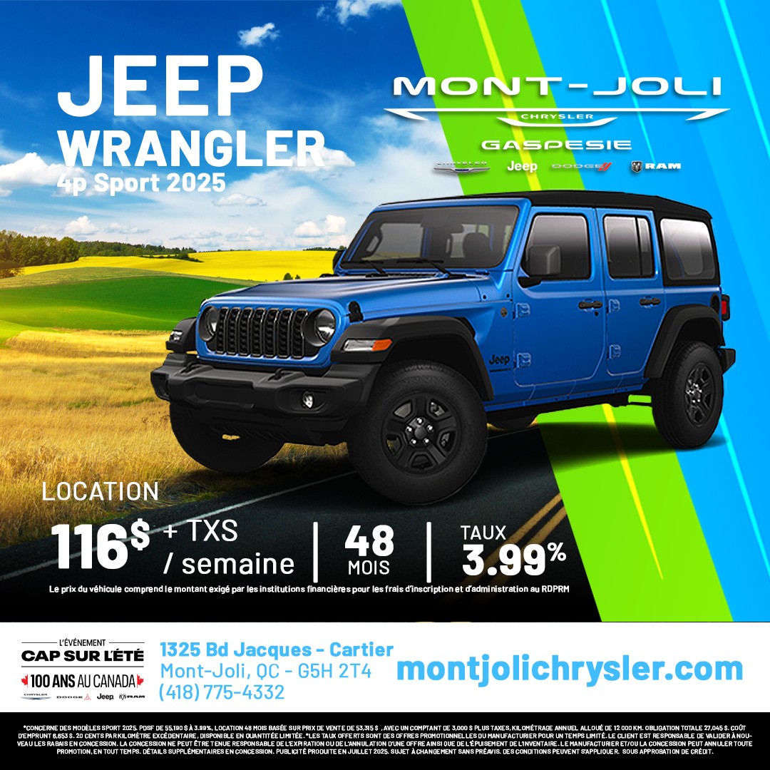 Jeep Wrangler Sport 4 portes