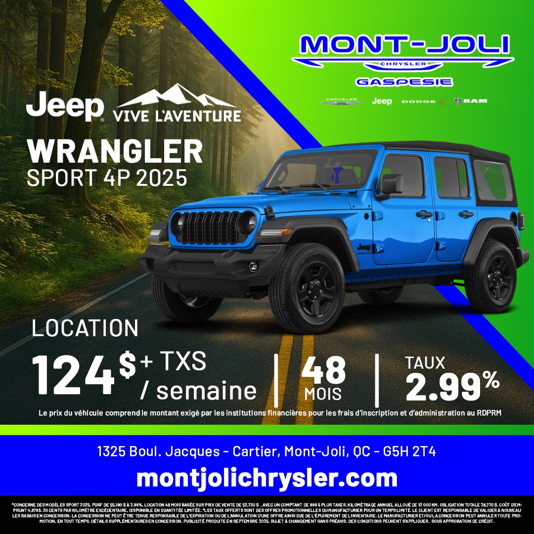 Jeep Wrangler Sport 4 portes