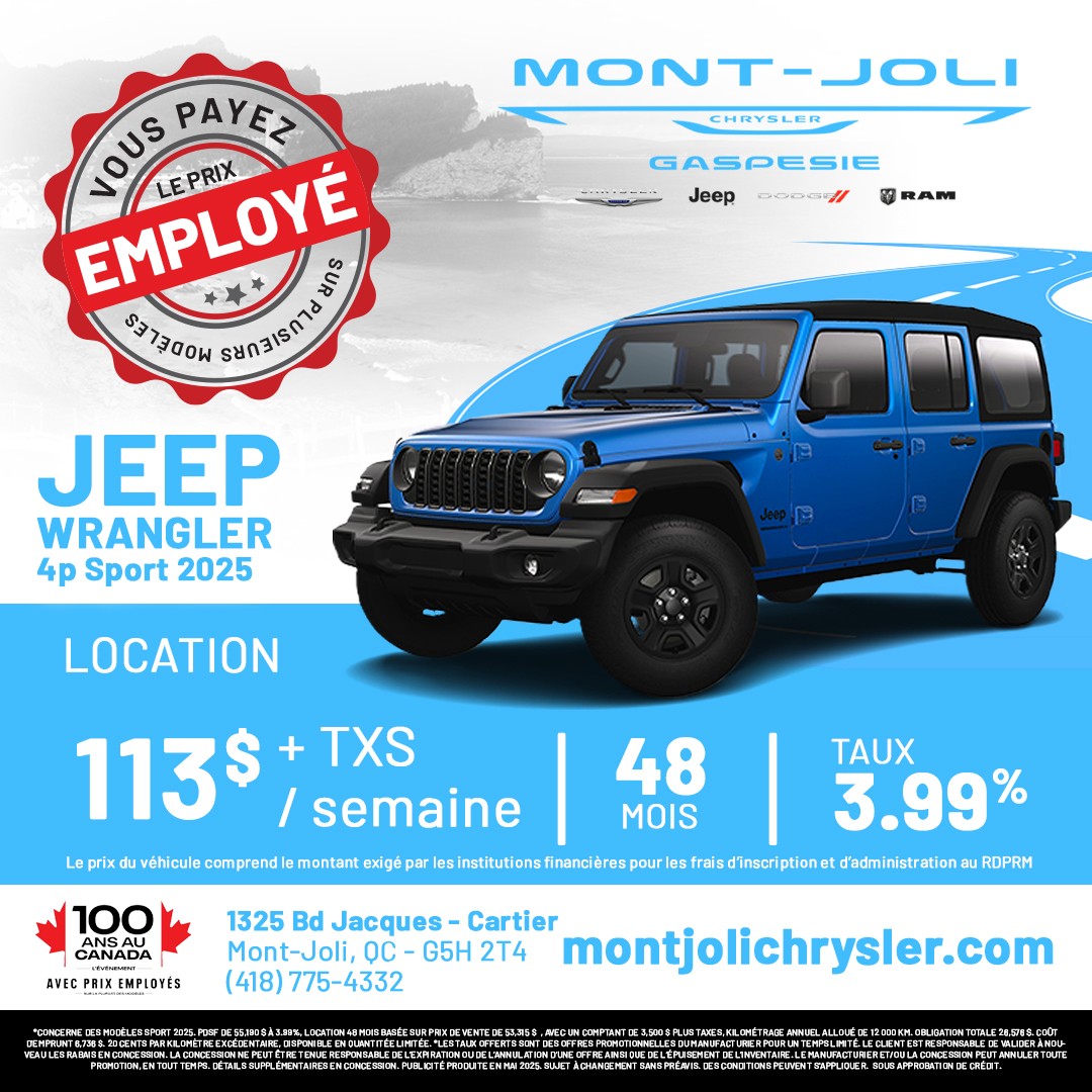 Jeep Wrangler Sport 4 portes