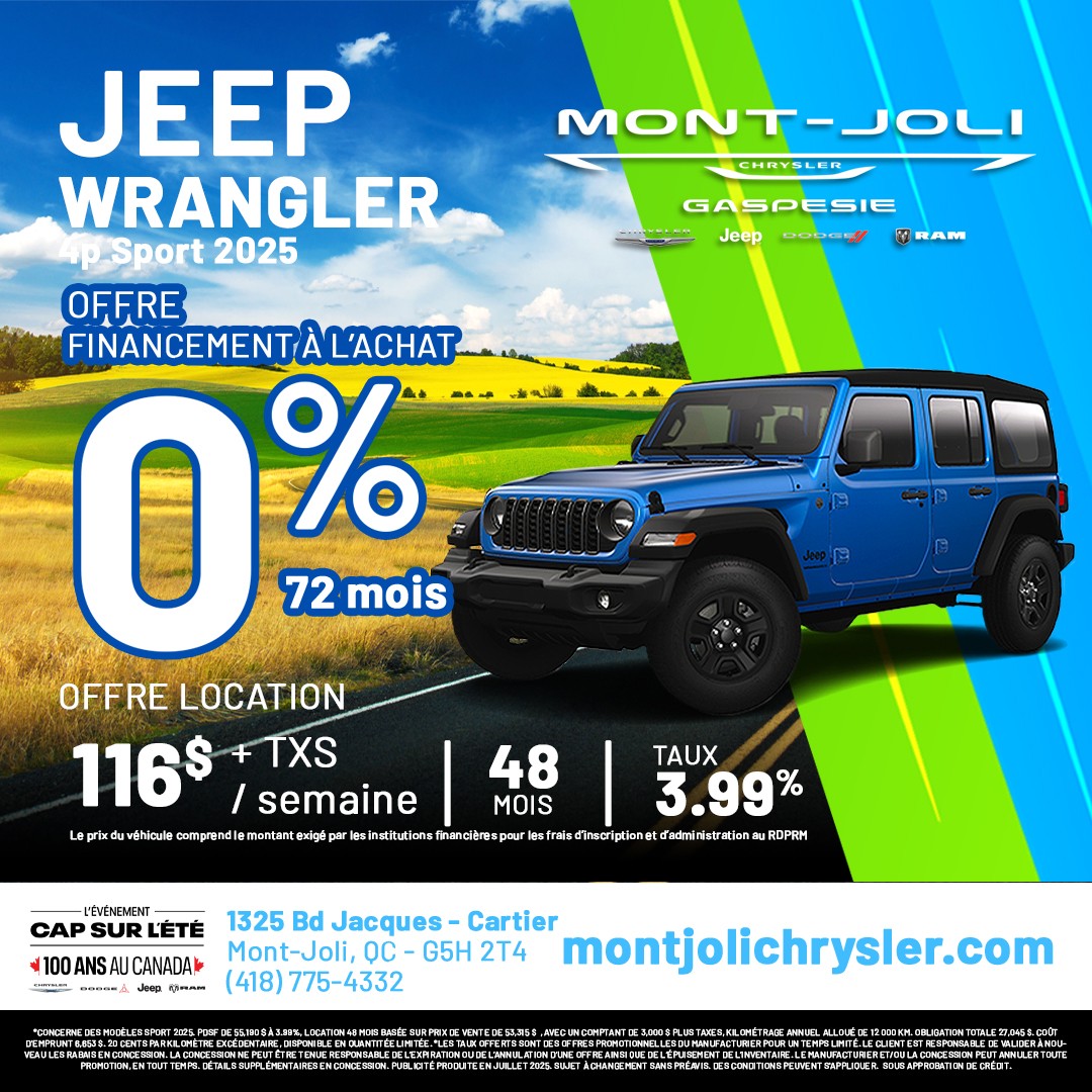 Jeep Wrangler Sport 4 portes